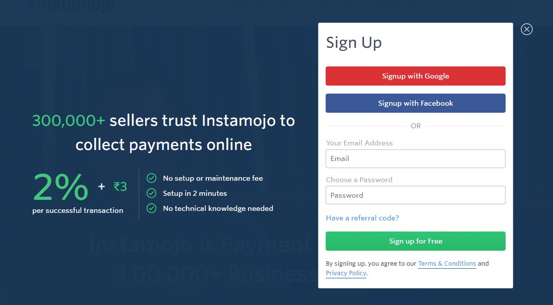 instamojo for payment integration on website -technosmarter